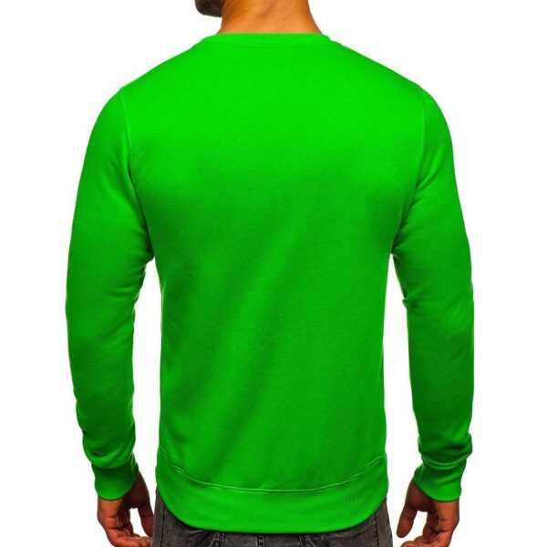 Basic billiga sweatshirts herr grön bakifrån