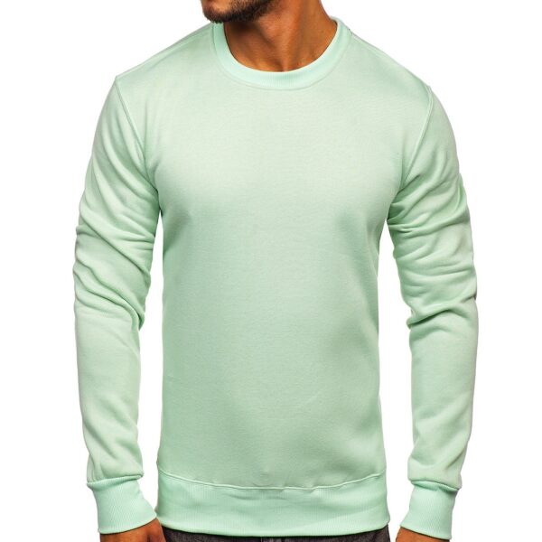 Basic billiga sweatshirts herr mintfärgad
