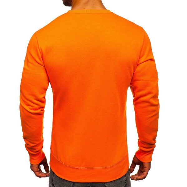 Basic billiga sweatshirts herr orange bakifrån