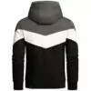 Herr Hoodie 359 kr - Flerfärgad huvtröja färgerna grått, vitt och svart - baksidan av tröjan