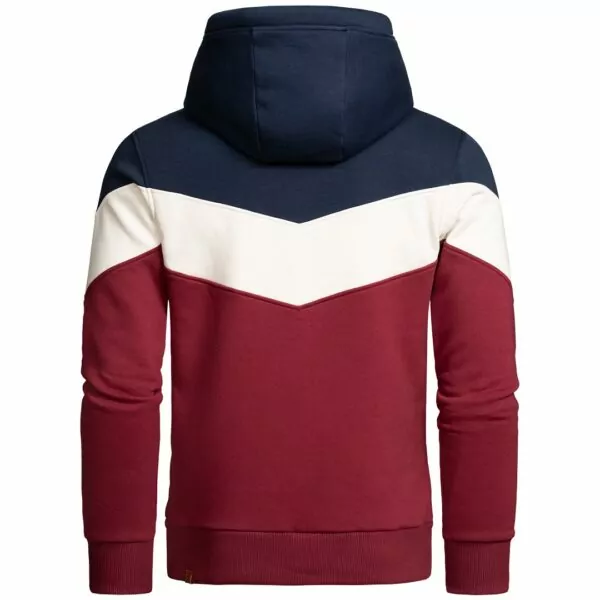 Herr Hoodie 359 kr - Flerfärgad huvtröja färgerna navyblå, vitt och rött - baksidan av tröjan