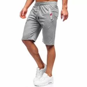 JHN - Ljusgråa shorts med fickor