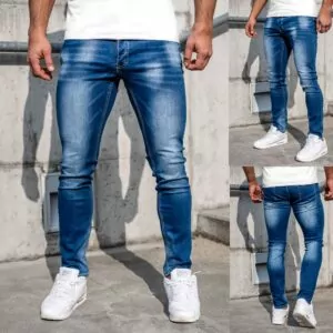 Blåa jeans - herrjeans med stretch - jhnsport