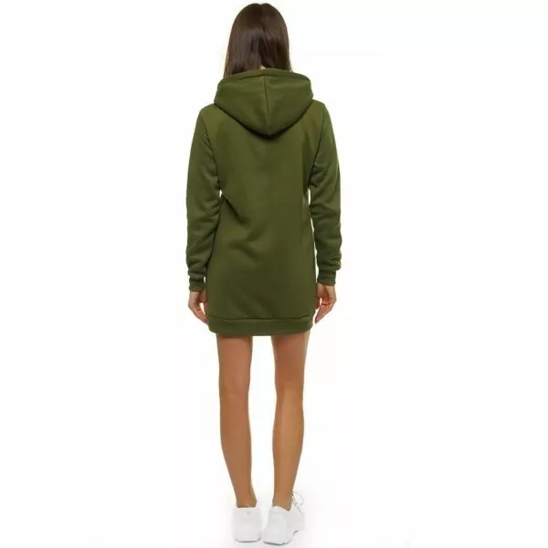 Grön Dam hoodie - Mysig damtröja med luva bakifrån