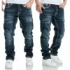 Mörkblåa Jeans Herr - Billiga sköna jeans online - straight fit med stretch