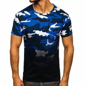 T-shirt camouflage - camo mönster mörkblått 149 kr