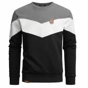 Sweatshirt herr - Flerfärgad herrtröja grå vit och svart