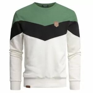 Sweatshirt herr - Flerfärgad herrtröja grön svart och vit