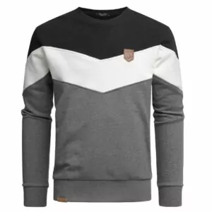 Sweatshirt herr - Flerfärgad herrtröja svart vit grå
