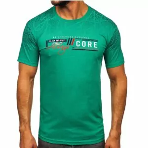 Grön T-shirt Core Printed - Herrtröja