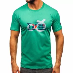 Grön T-shirt Ezri & Corne Printed - Herrtröja