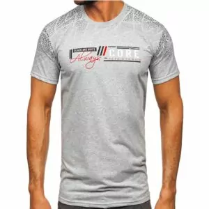 Ljusgrå T-shirt Core Printed - Herrtröja