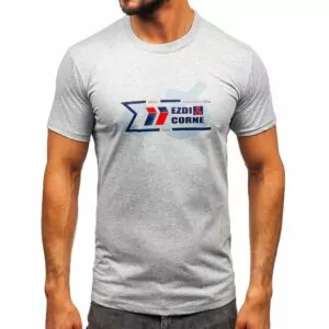 Ljusgrå T-shirt Ezri & Corne Printed - Herrtröja