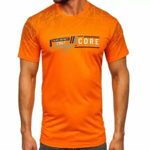 Orange T-shirt Core Printed - Herrtröja