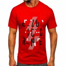 Röd T-shirt Ezdicorne Power - Herrtröja
