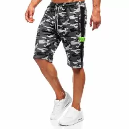 Camouflageshorts - gråa camo shorts Herr
