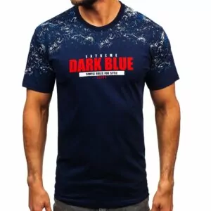 T-shirts med tryck - mörkblå printed herrtröja