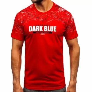 T-shirts med tryck - röd printed herrtröja
