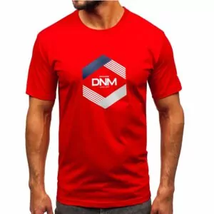 Röd T-shirt Printed DNM Excellent - Herrtröja