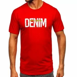 Röd T-shirt printed denim exclusive