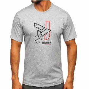 Ljusgrå T-shirt printed Air Jeans - Herrtröja