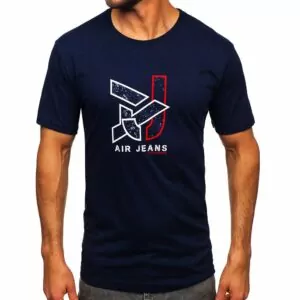 Mörkblå T-shirt printed Air Jeans - Herrtröja