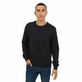 Blend sweatshirt i svart färg med crew neck