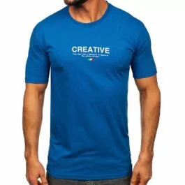 Blå T-shirt Creative - framifrån