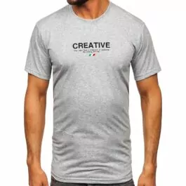 Ljusgrå T-shirt Creative - framifrån