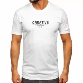 Vit T-shirt Creative - framifrån