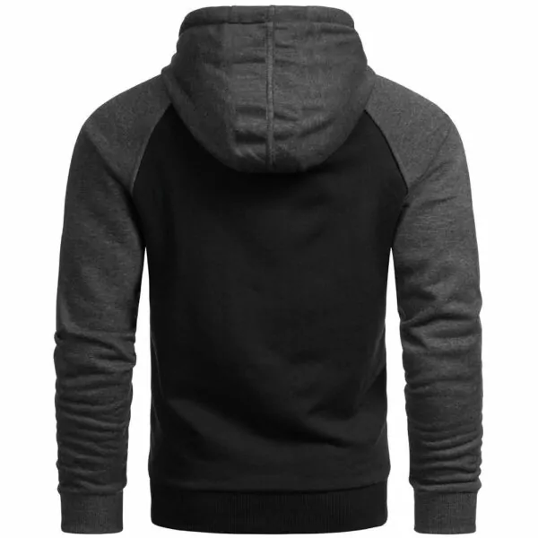 JHNsport hoodie bakifrån svart och mörkgrå