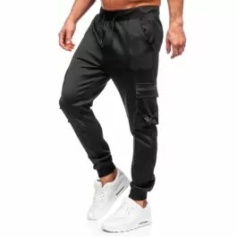 Svarta sweatpants - Polyester mjukisbyxor