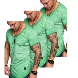 3-pack gröna herr T-shirts