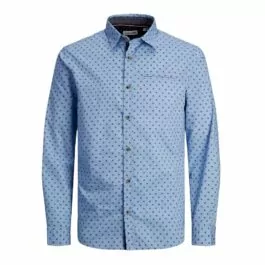 Ljusblå långärmad herrskjorta från jack & jones