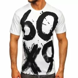 Vit kortärmad tröja - T-shirt 60X9 framifrån