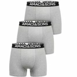 Amaci & Sons ljusgråa boxershorts 3-pack