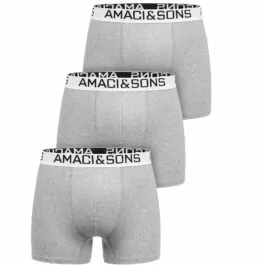 Boxershorts ljusgråa Amaci & Sons 3-pack