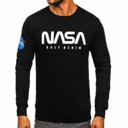 Svart NASA tröja - Herrtröja framifrån