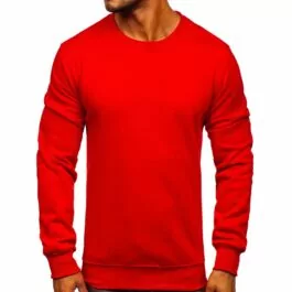 Röd sweatshirt - herrtröja framifrån