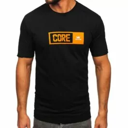 Svart kortärmad tröja - T-shirt Core framifrån