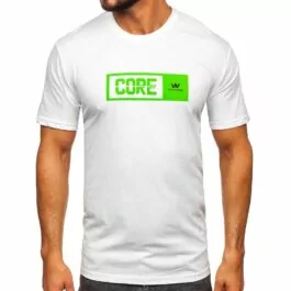 Vit kortärmad tröja - T-shirt Core framifrån