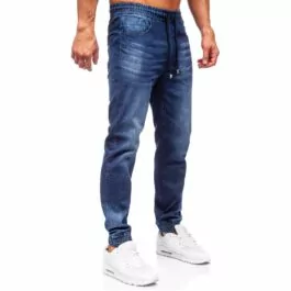 BS - Mörkblå jeans joggers byxa - Herr