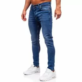 Blå skuggade jeans - Slim fit herr
