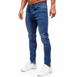 Blåa slim fit jeans - Herrjeans