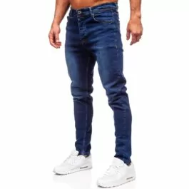 Jeans med skuggningar - Regular fit mörkblå