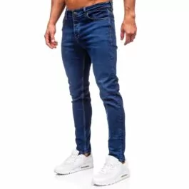 Slim fit jeans - Mörkblåa herrjeans