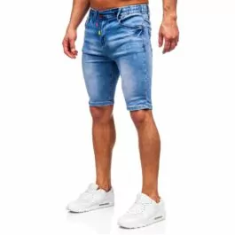 Ljusblåa shorts - Jeansshorts herr