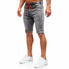 Svart skuggade jeansshorts - Herrshorts