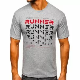 T-shirt Runner - Grå kortärmad tröja herr