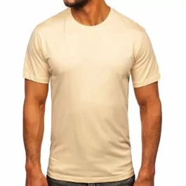 Basic t-shirt beige - Herr O-ringad